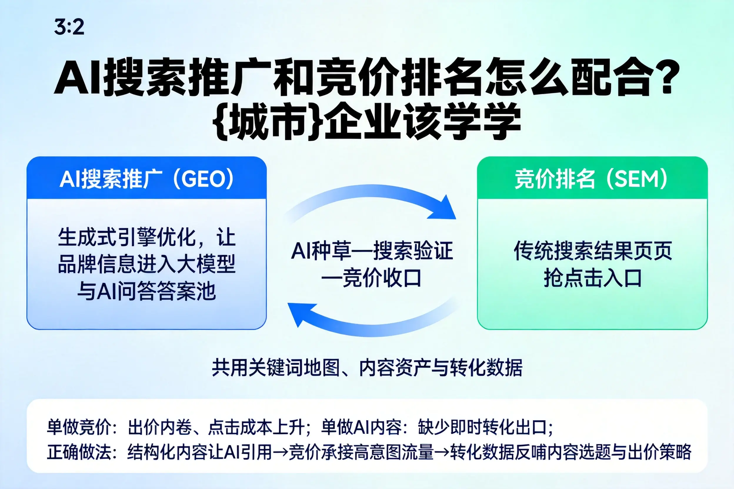 AI搜索推广和竞价排名怎么配合？丽水企业该学学