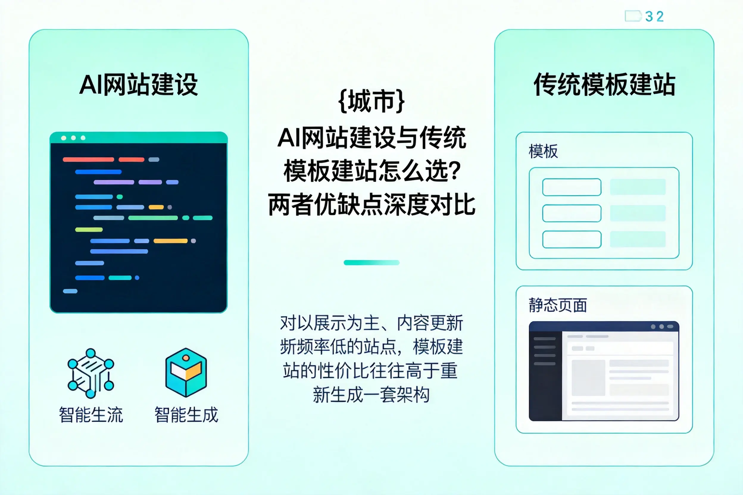 丽水AI网站建设与传统模板建站怎么选？两者优缺点深度对比