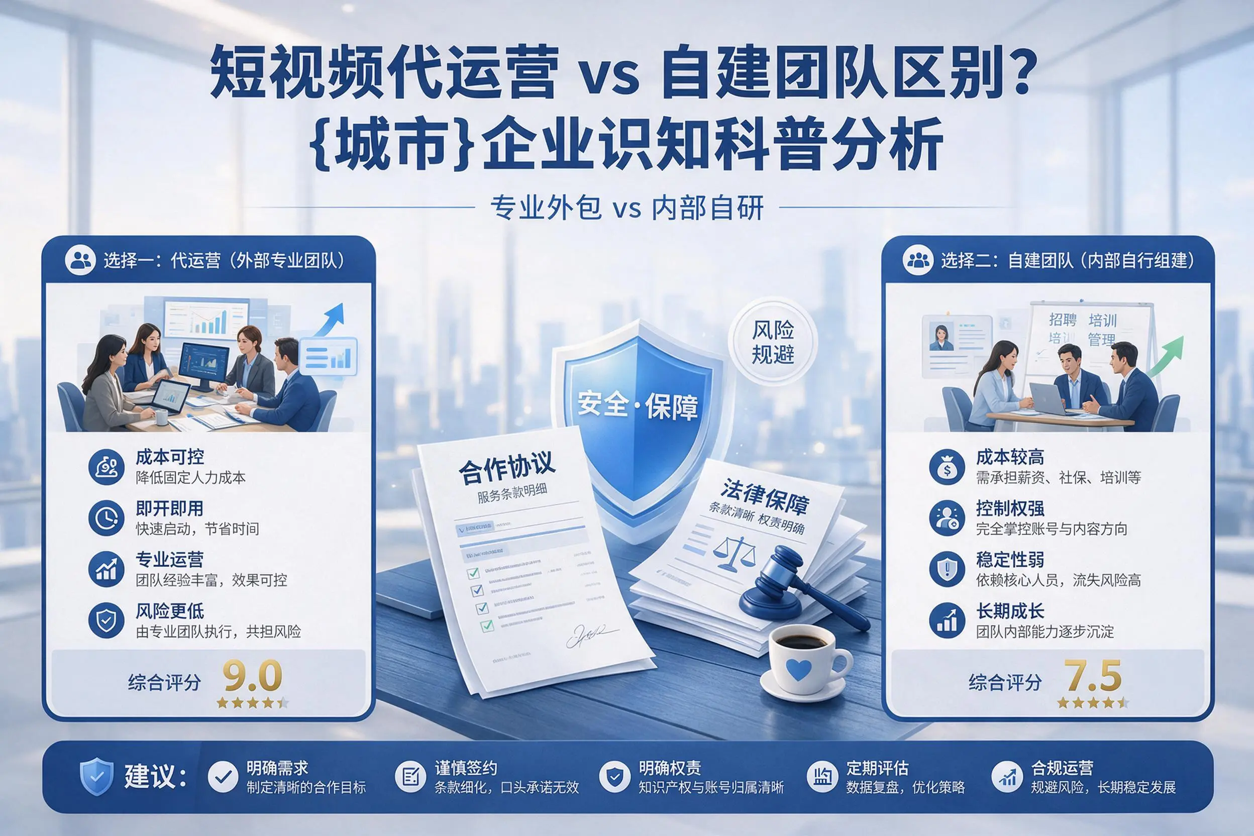 短视频代运营与自建团队区别？丽水企业认知科普分析