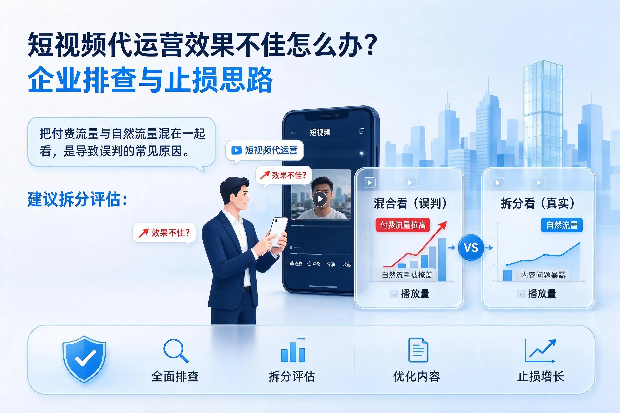 短视频代运营效果不佳怎么办？丽水企业排查与止损思路