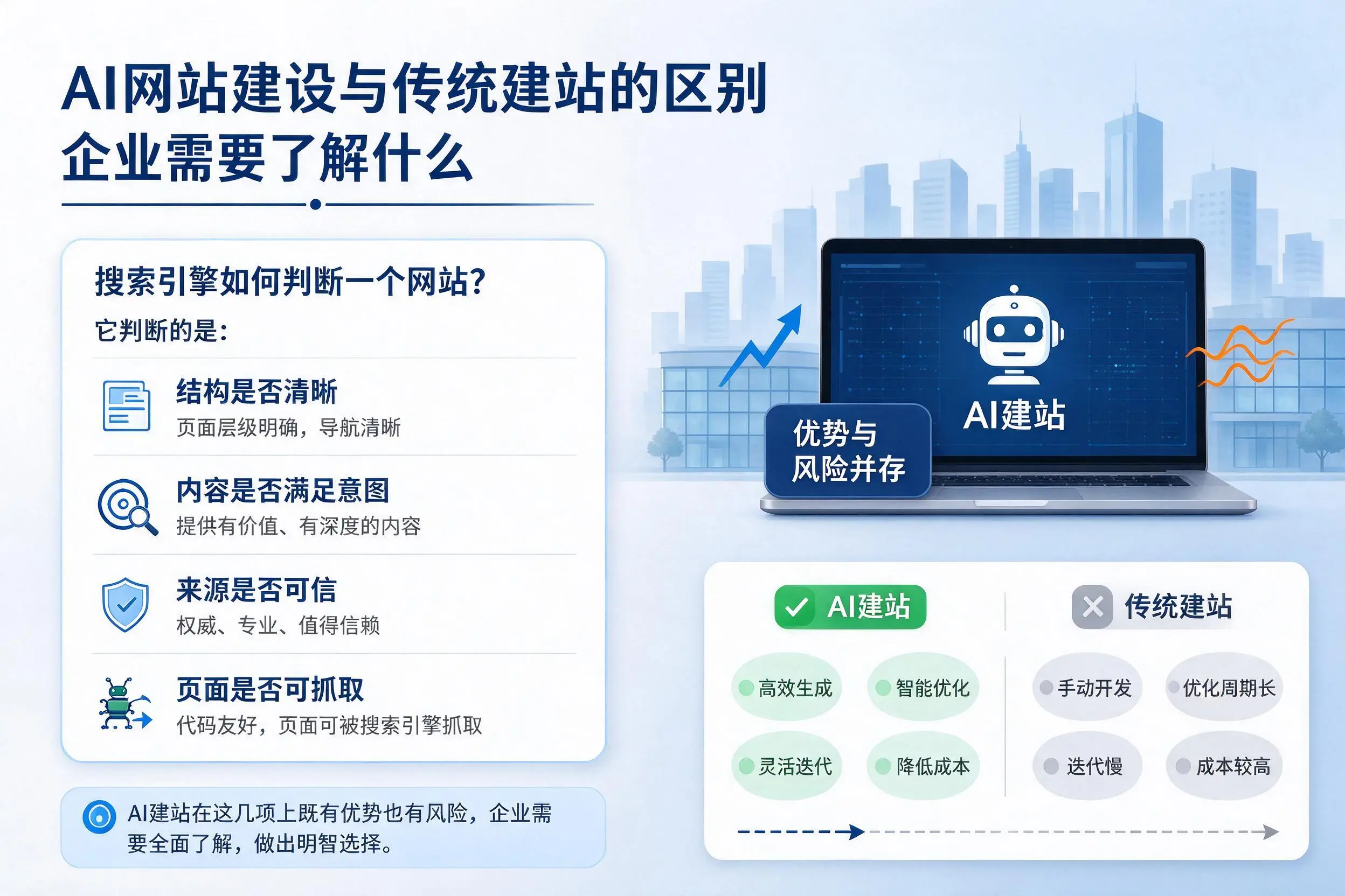 AI网站建设与传统建站的区别，丽水企业需要了解什么