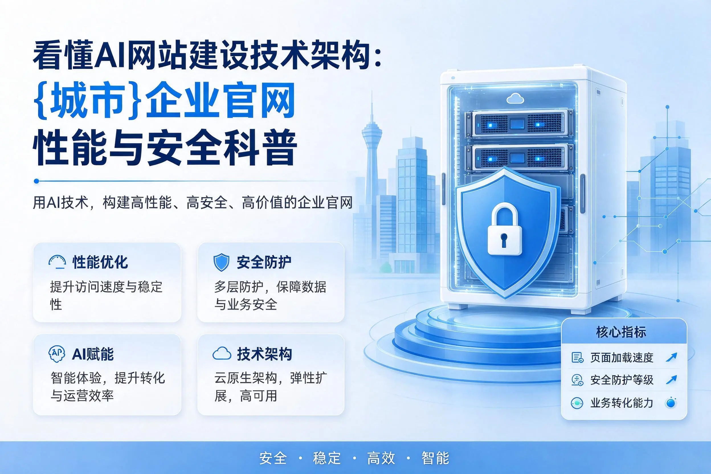 看懂AI网站建设技术架构:丽水企业官网性能与安全科普