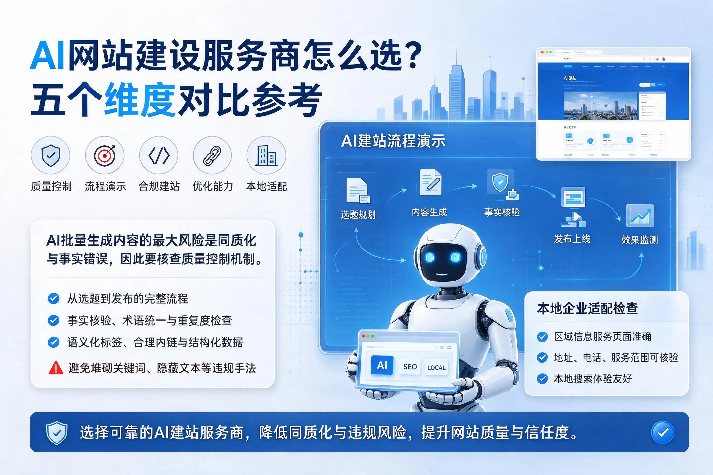 丽水AI网站建设服务商怎么选?五个维度对比参考